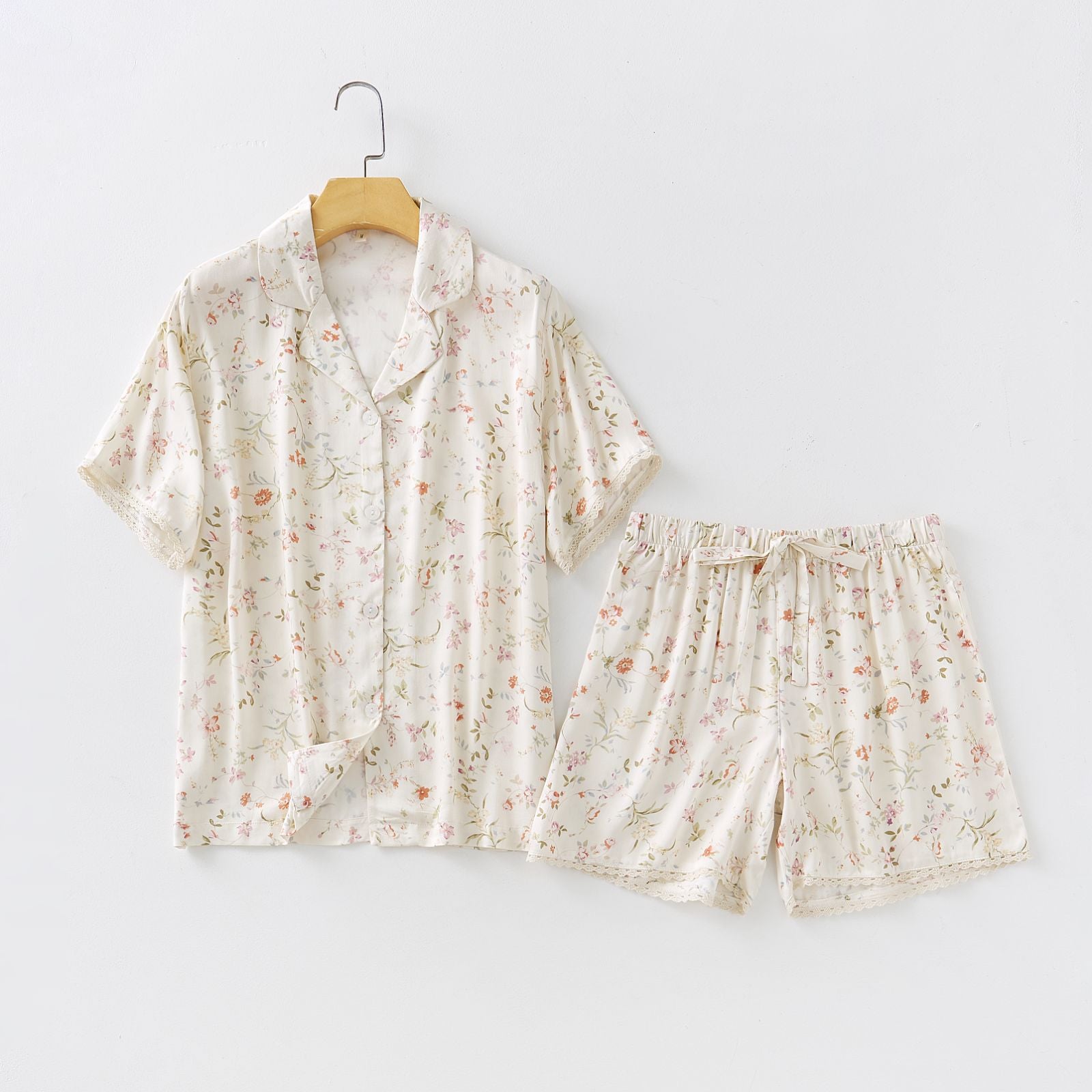 Bộ Pyjama Mặc Nhà Soft Beige Floral