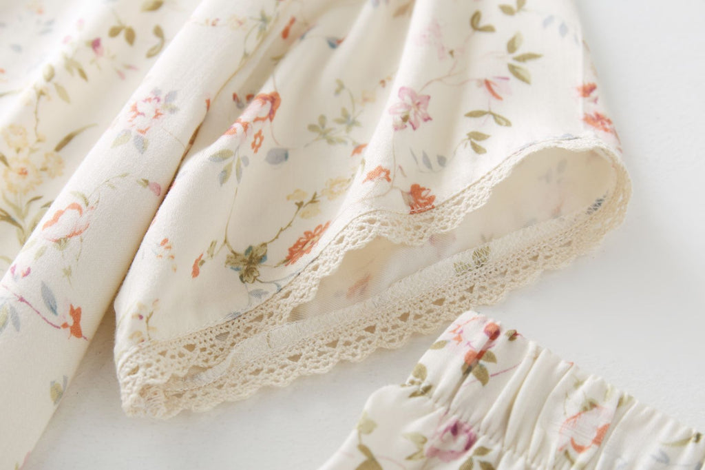 Bộ Pyjama Mặc Nhà Soft Beige Floral