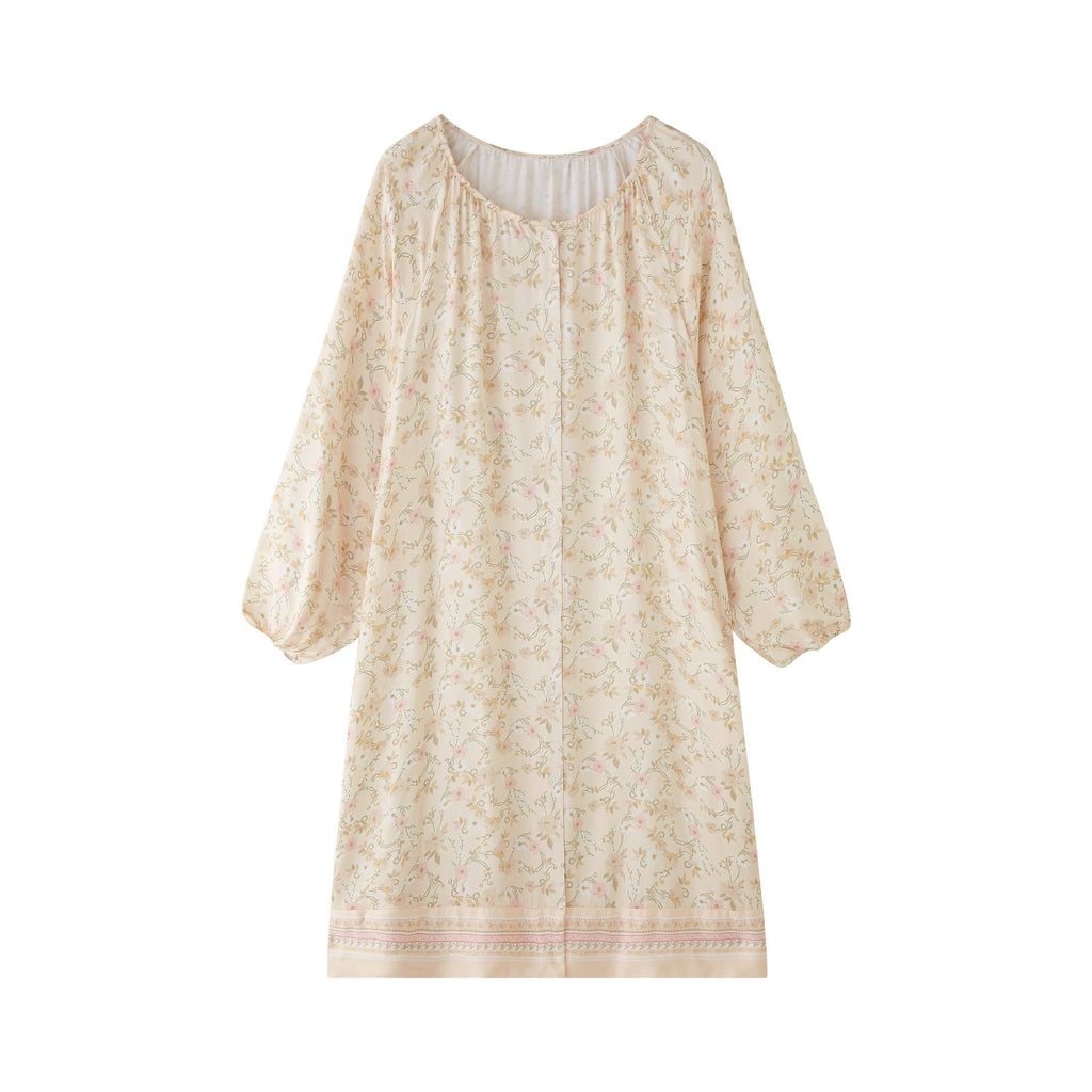 Váy Mặc Nhà Soft Floral Shirt Dress