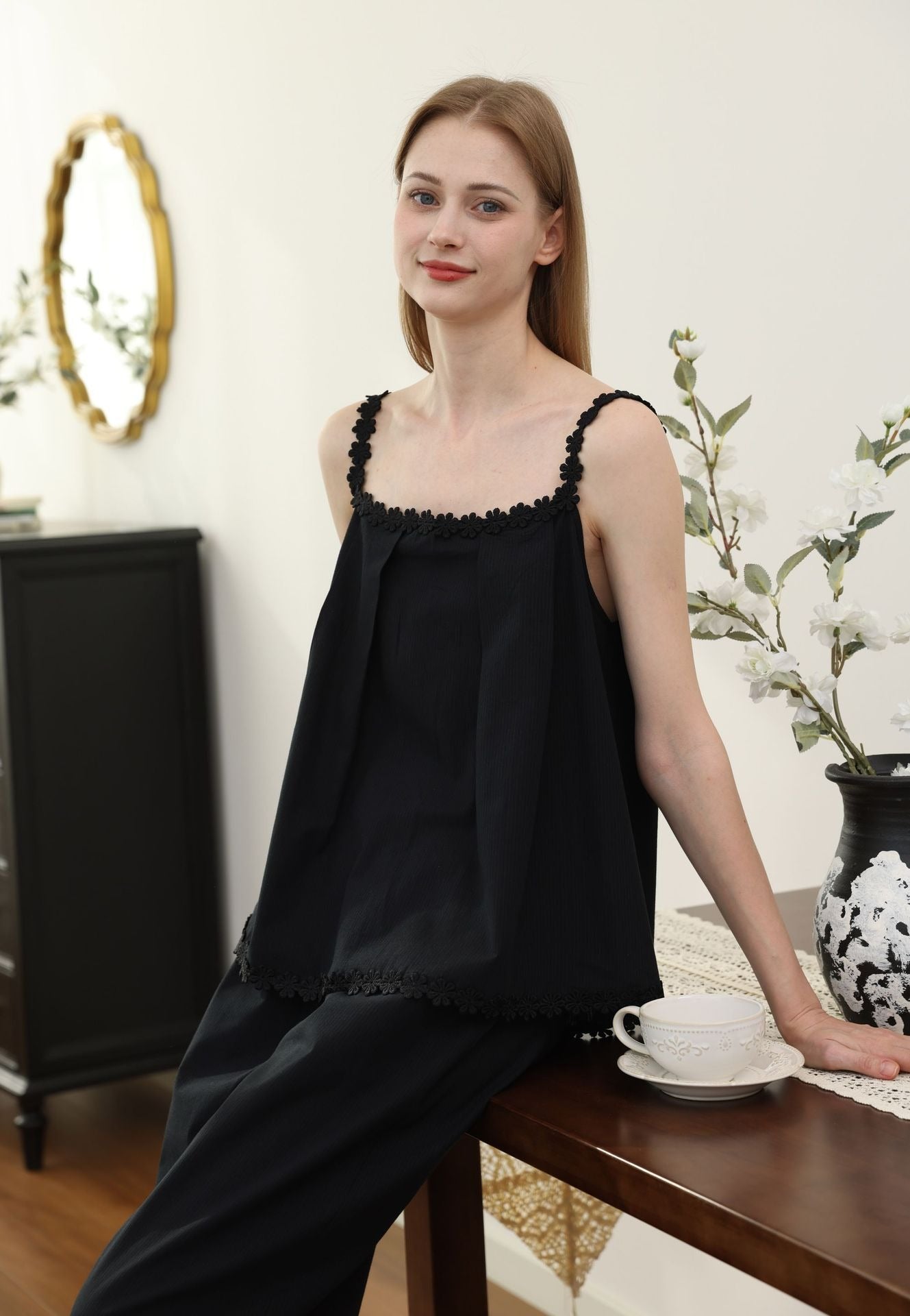 Bộ Cotton Mặc Nhà Juliette Lace Set