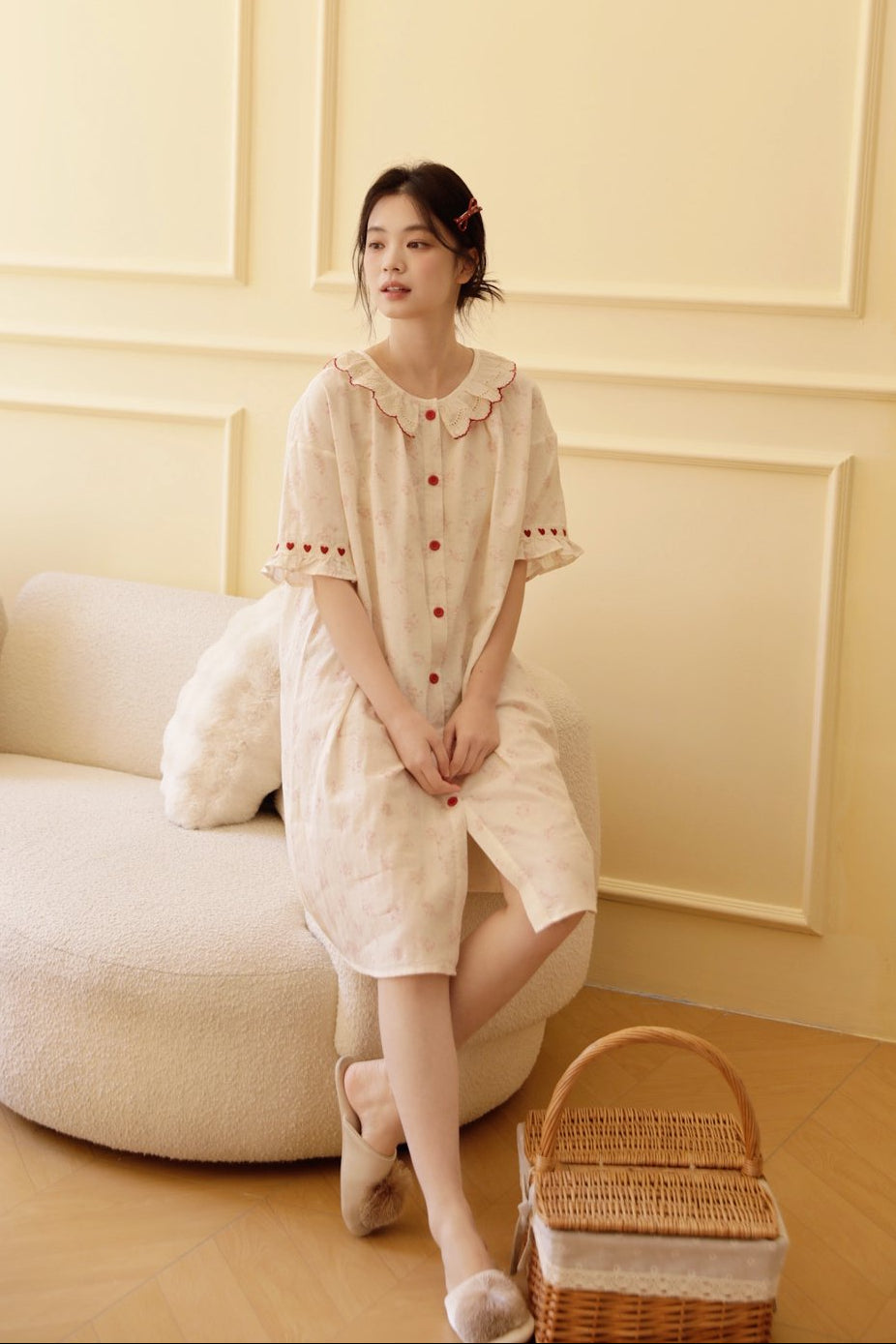 Váy Cotton Mặc Nhà Bunny Heart