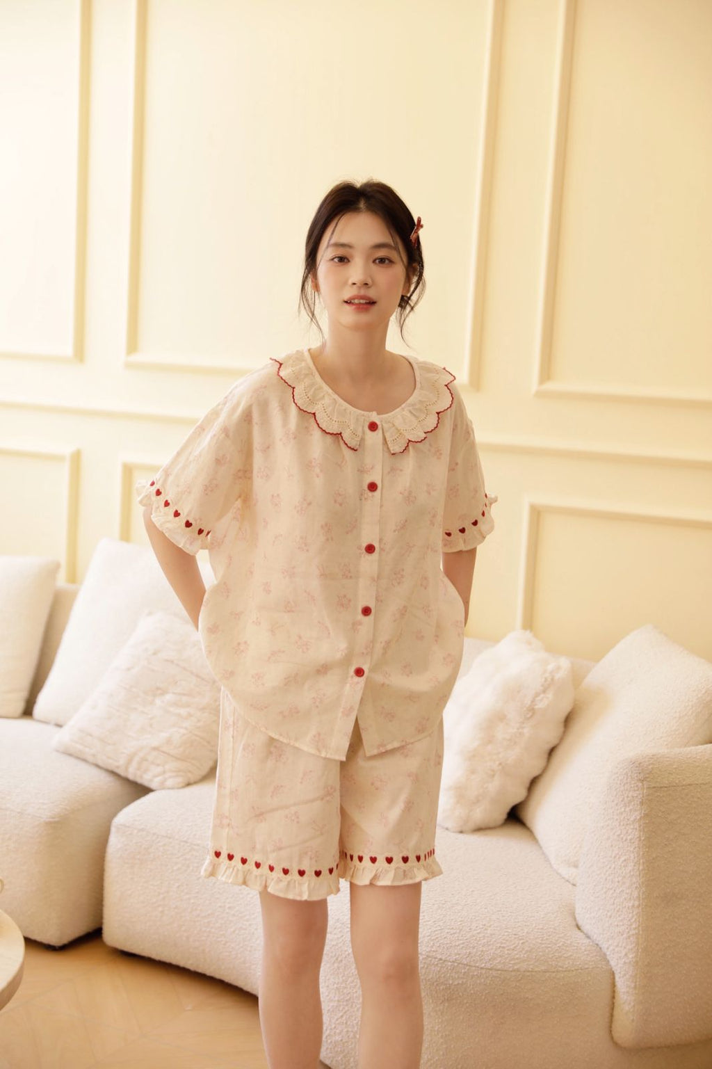 Bộ Cotton Mặc Nhà Bunny Heart