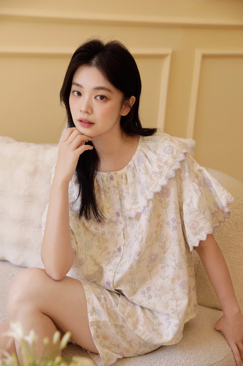 Bộ Mặc Nhà Fairy Ruffle Pastel Daisy