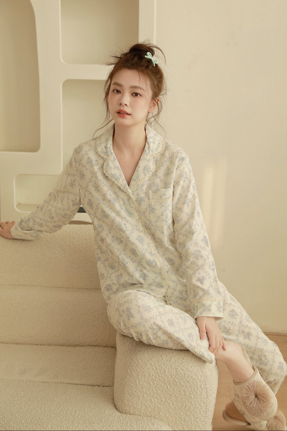 Bộ Pyjama Vải Cotton Madeleine Lace Set