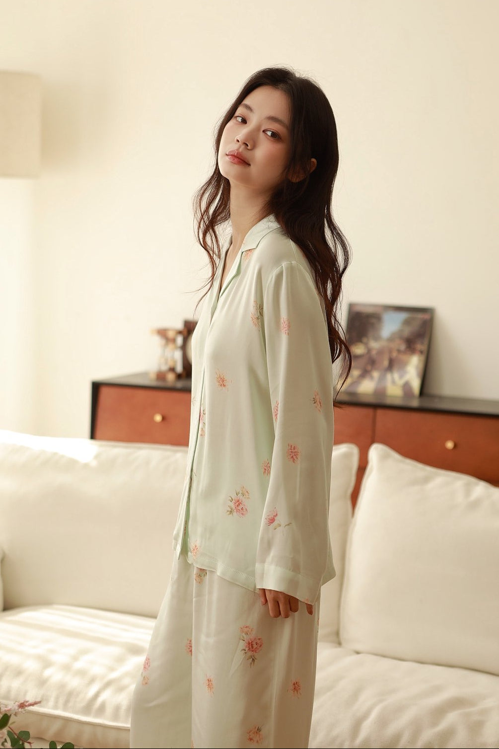 Bộ Pyjama Mặc Nhà Mint Floral Set