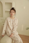 Bộ Cotton Mặc Nhà Cherry Gingham