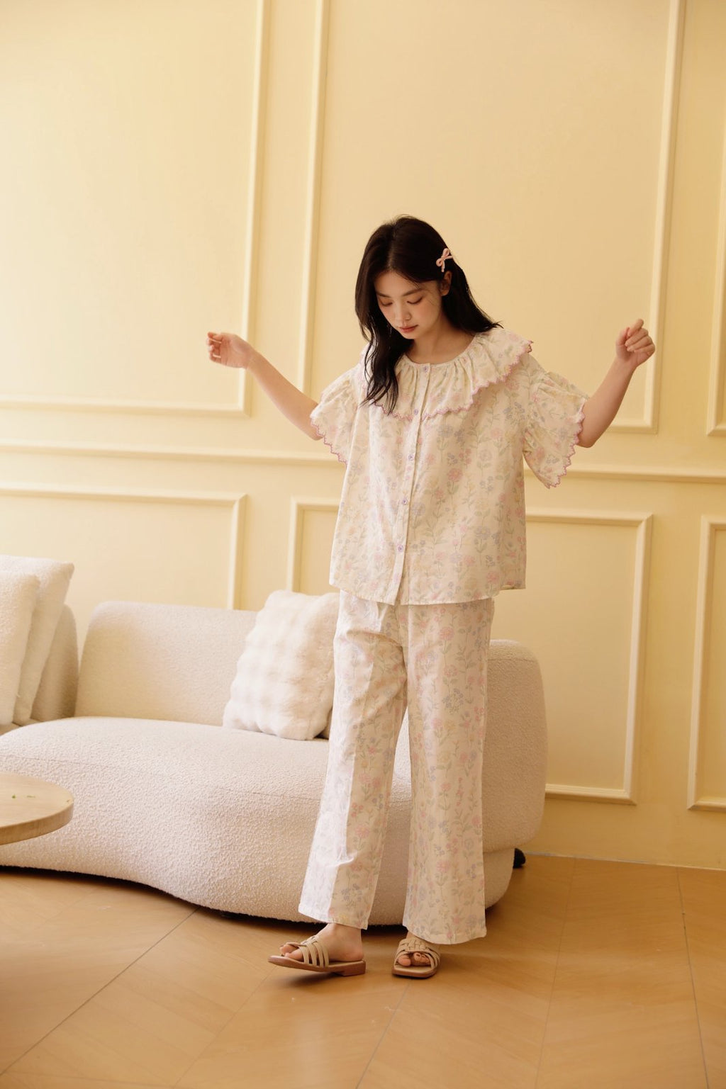 Bộ Mặc Nhà Fairy Ruffle Pastel Daisy