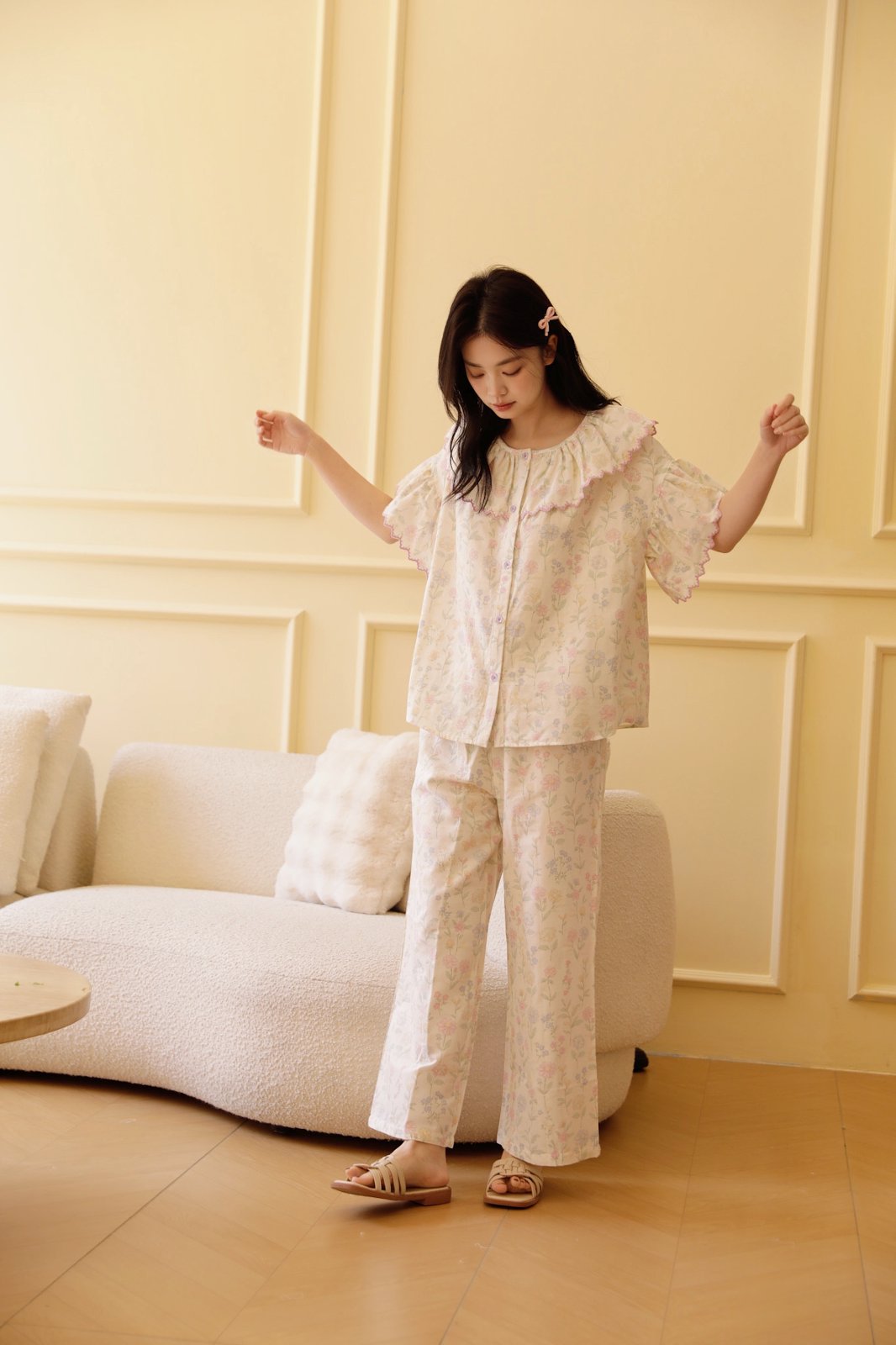 Bộ Mặc Nhà Fairy Ruffle Pastel Daisy