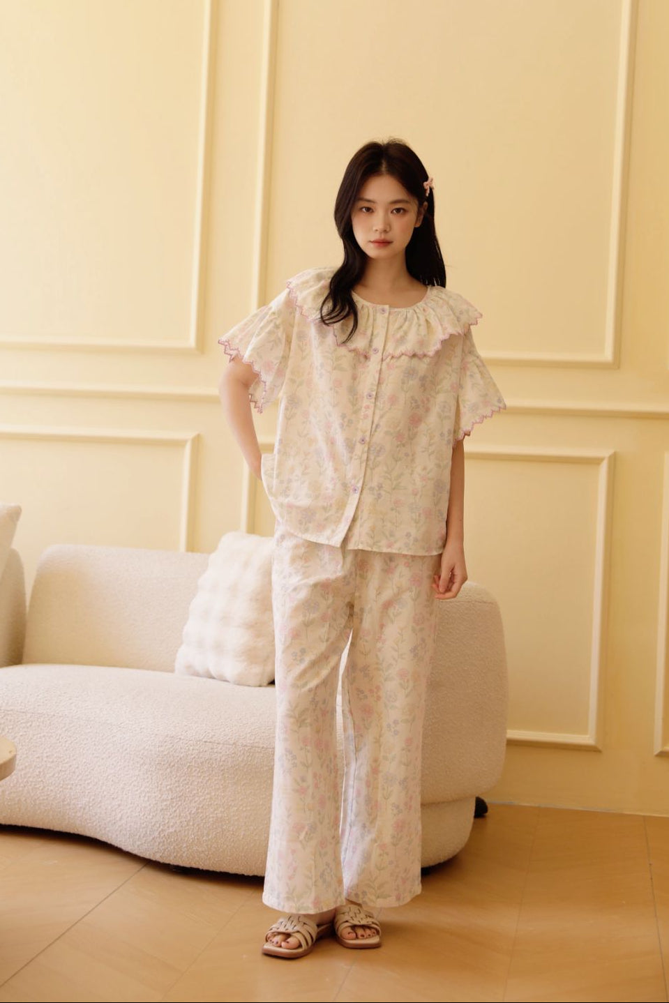 Bộ Mặc Nhà Fairy Ruffle Pastel Daisy