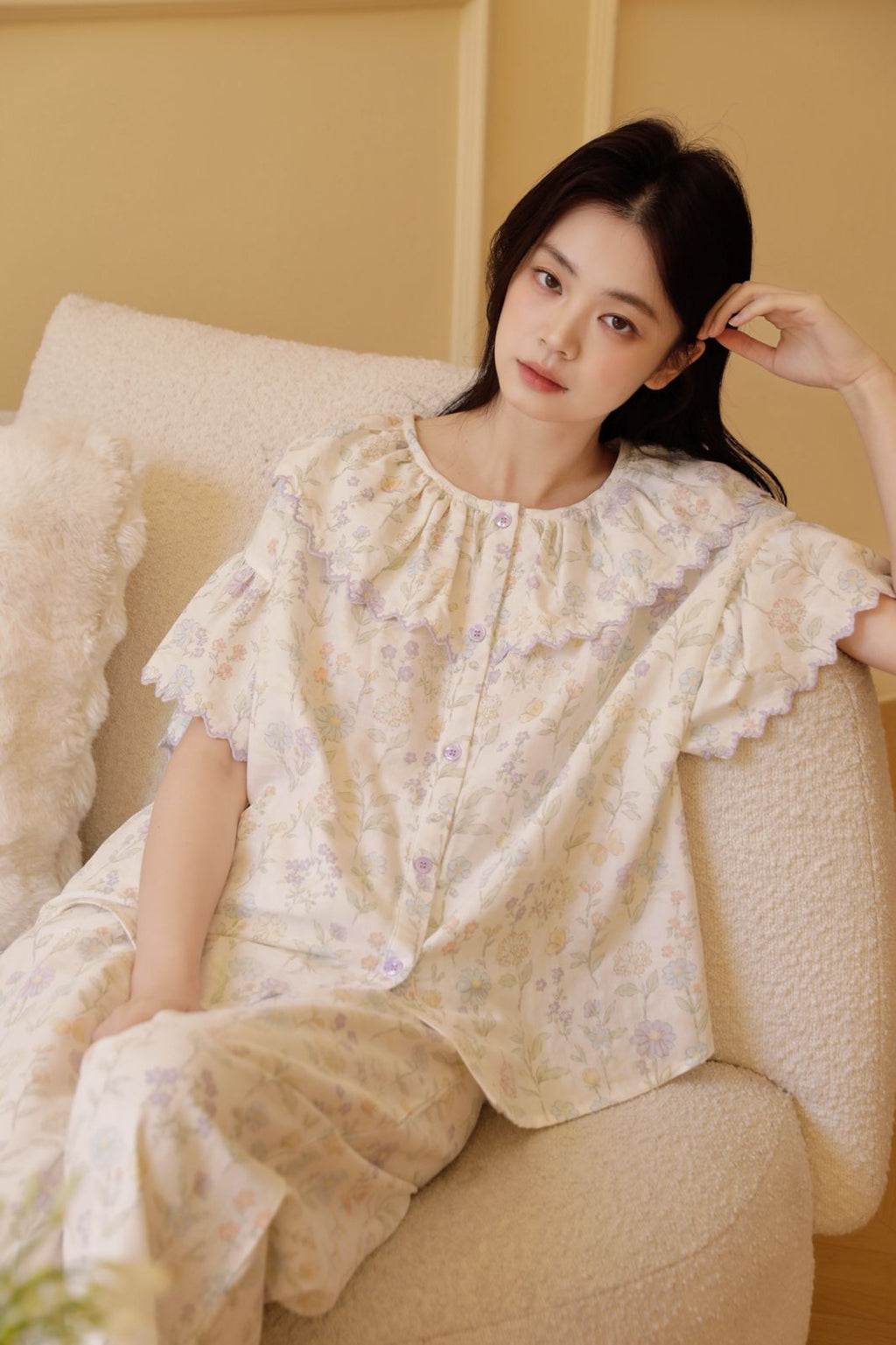 Bộ Mặc Nhà Fairy Ruffle Pastel Daisy