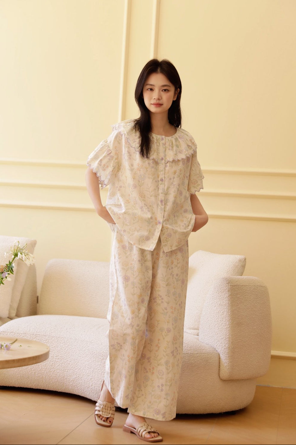 Bộ Mặc Nhà Fairy Ruffle Pastel Daisy